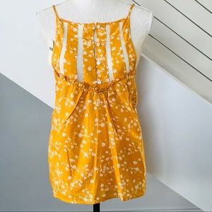 Maeve Lined Spaghetti Strap Top. 100% Cotton.